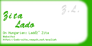 zita lado business card